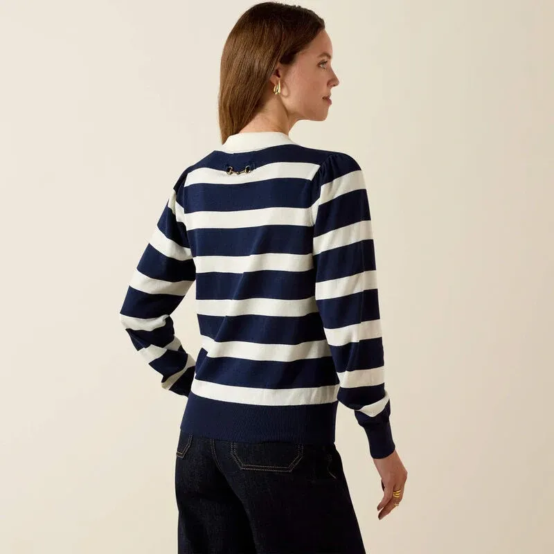 Ariat Langsett Sweater in Navy Stripe-1