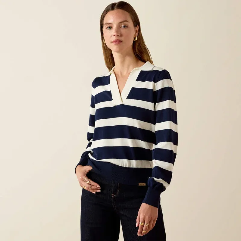 Ariat Langsett Sweater in Navy Stripe