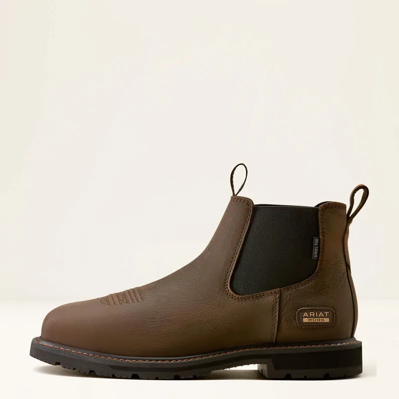 Ariat GroundRancher Chelsea  Wide Square Toe Steel Toe Work Boot-2