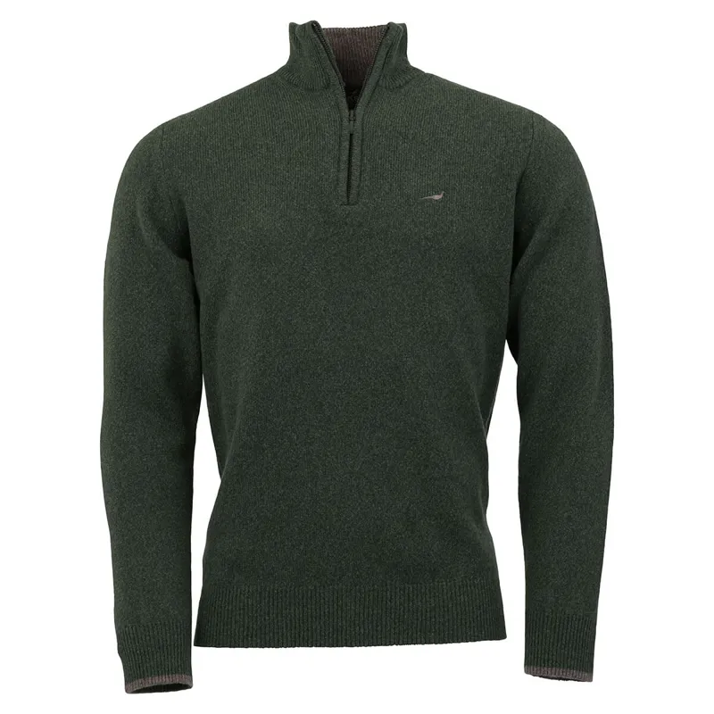 Laksen Brompton 1/4 Zip Sweater in Olive