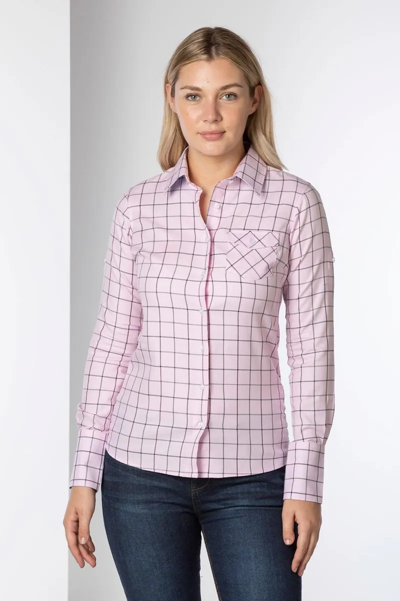 Rydale Hannah Country Shirt - Kate Tweed - Pink