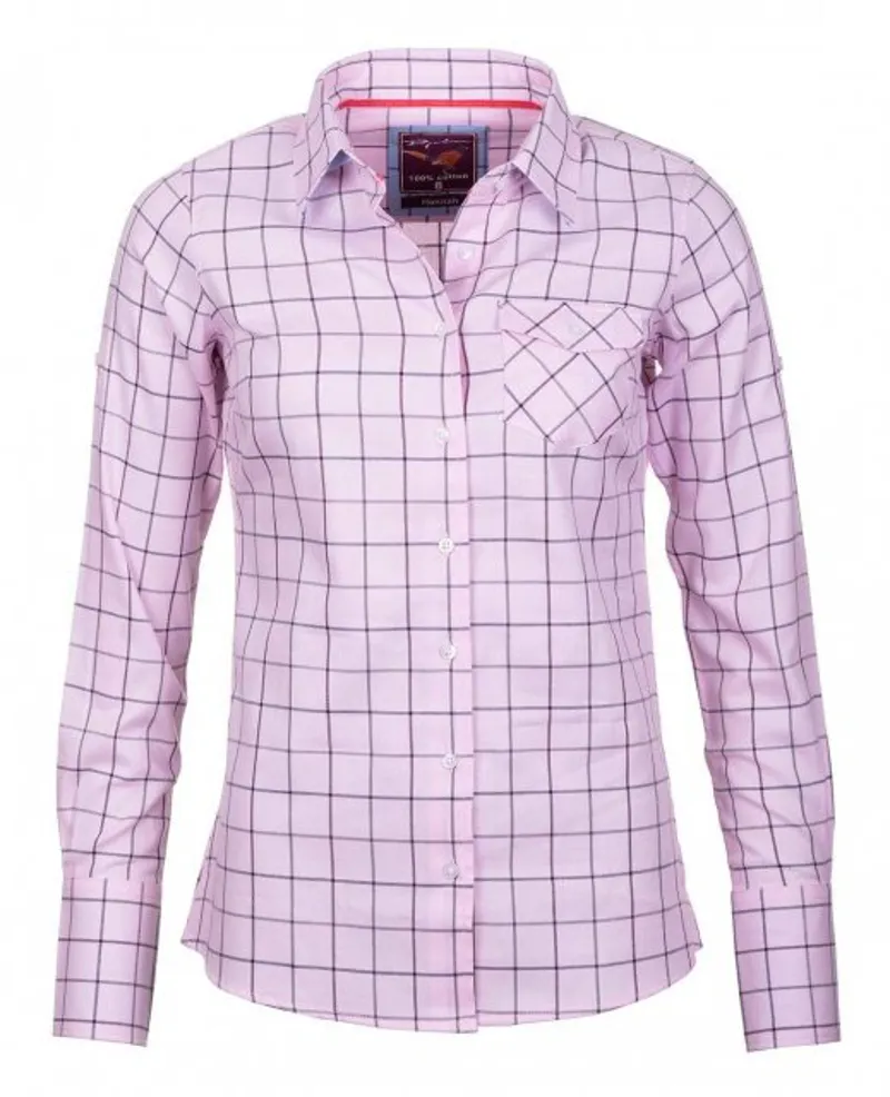 Rydale Hannah Country Shirt - Kate Tweed - Pink-2