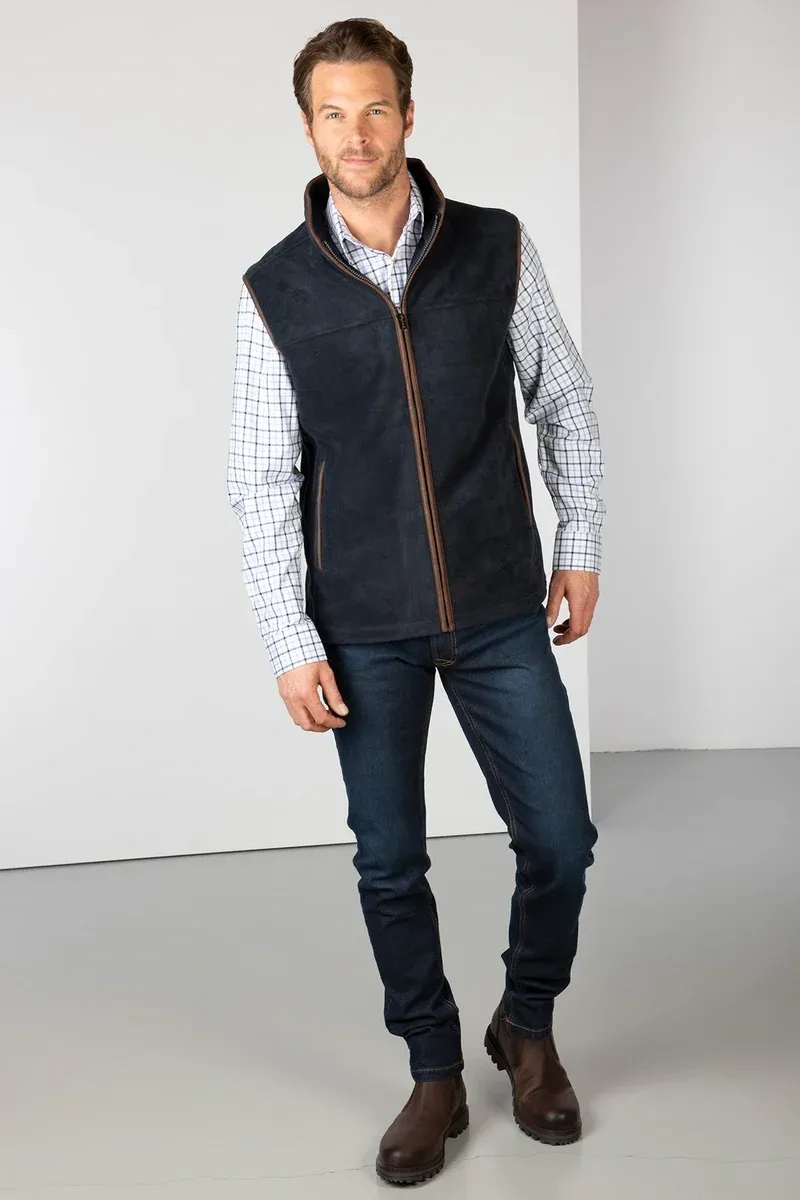 Rydale Men's Premium Fleece Waistcoat in Huggate Ink-3