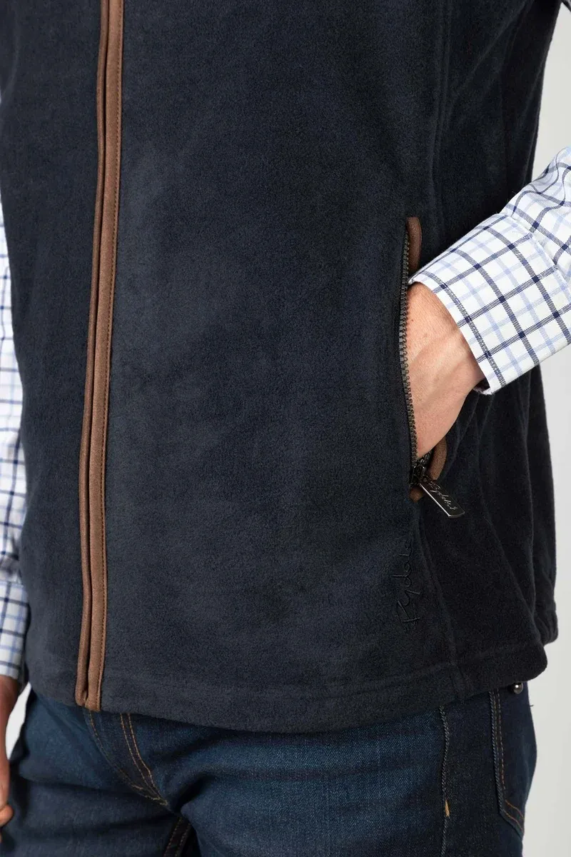 Rydale Men's Premium Fleece Waistcoat in Huggate Ink-8