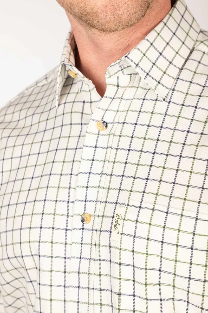 Rydale Men's Country Shirt Lockington in Green/Navy-6
