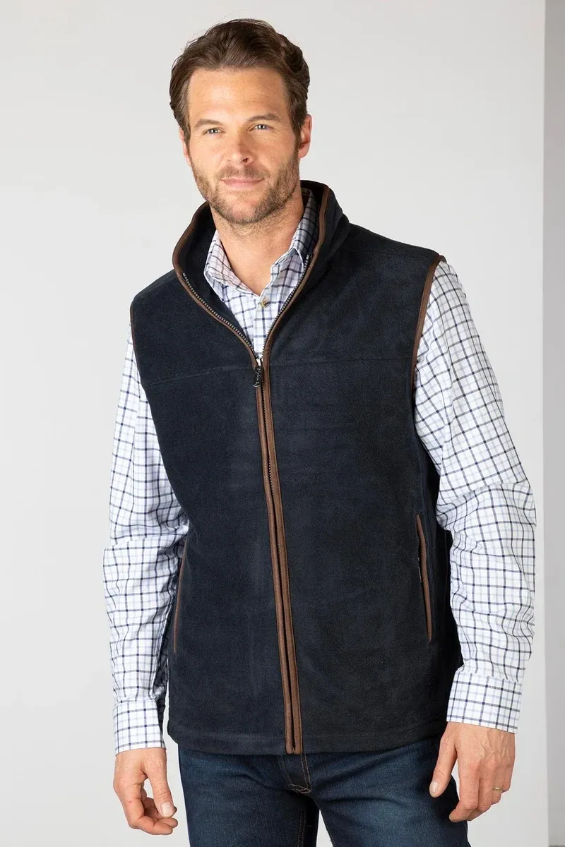 Rydale Men's Premium Fleece Waistcoat in Huggate Ink-2