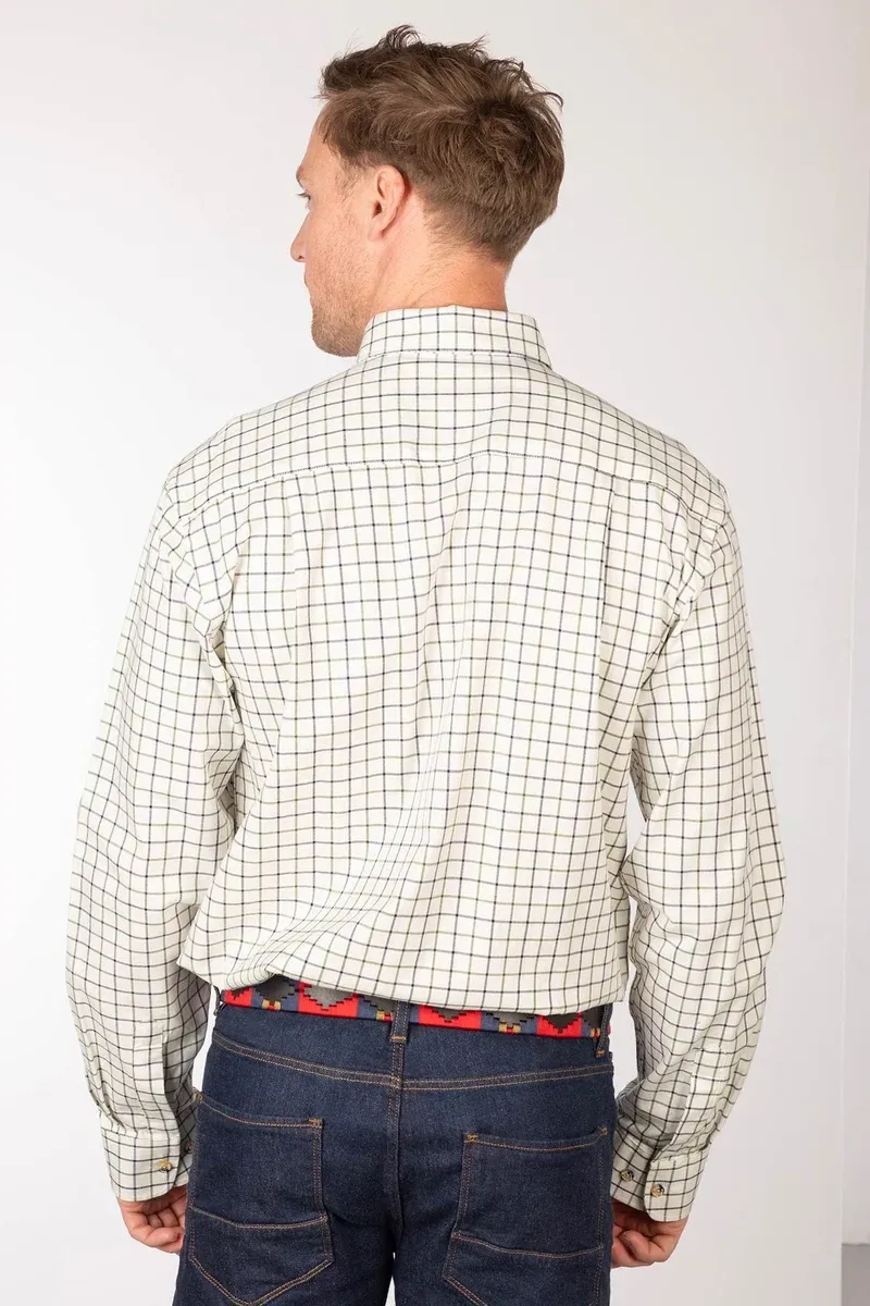 Rydale Men's Country Shirt Lockington in Green/Navy-4