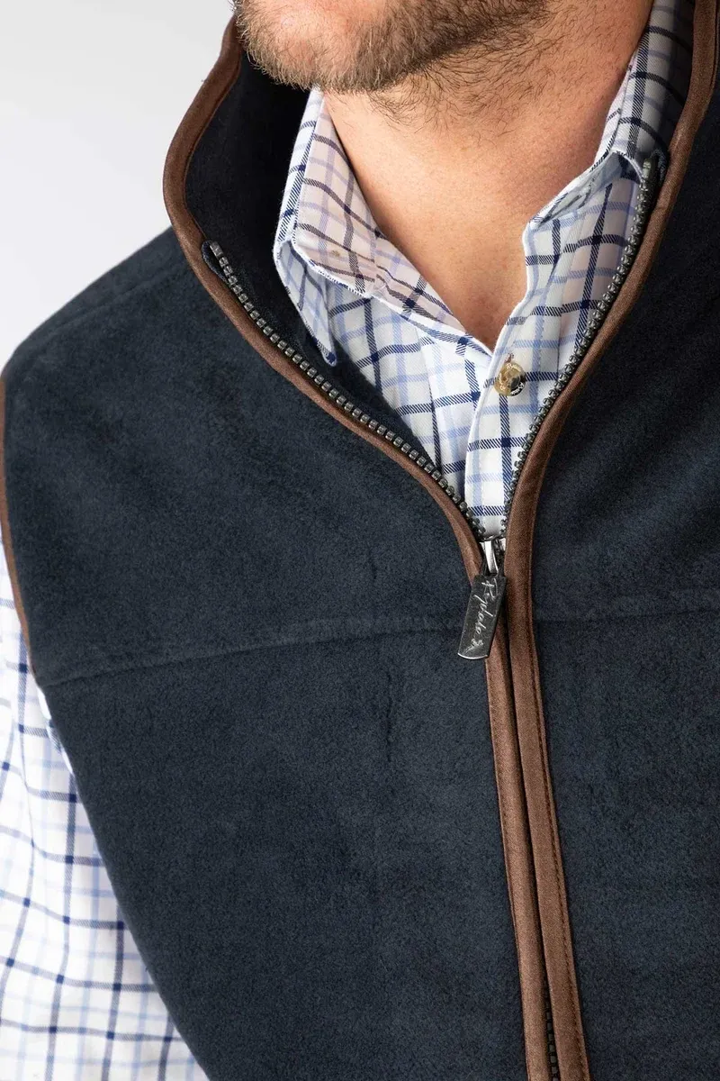 Rydale Men's Premium Fleece Waistcoat in Huggate Ink-7
