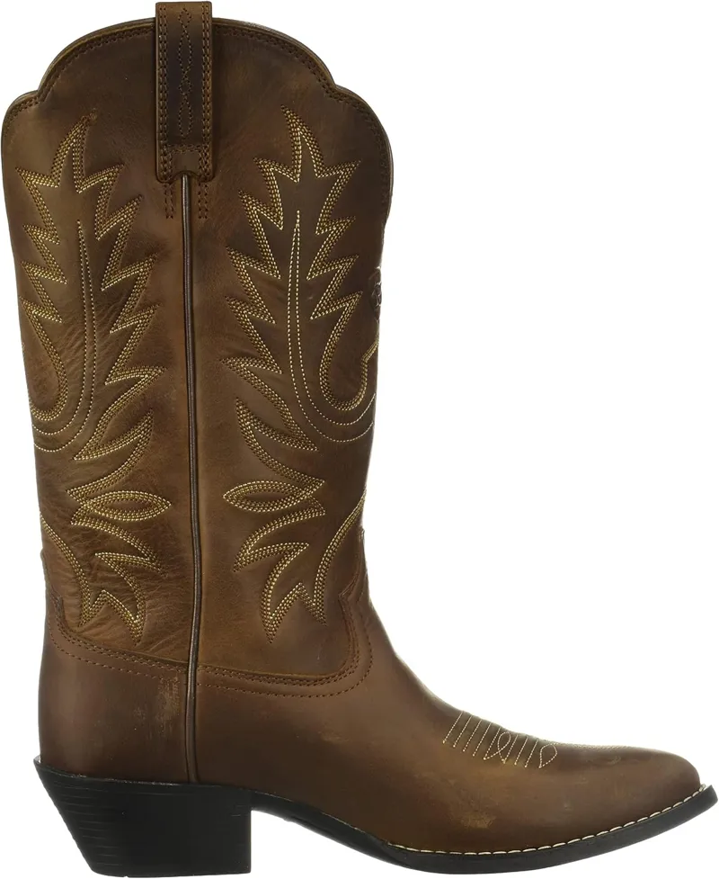 Ariat Heritage Round Toe Women's Western Boot in Distressed Brown-1