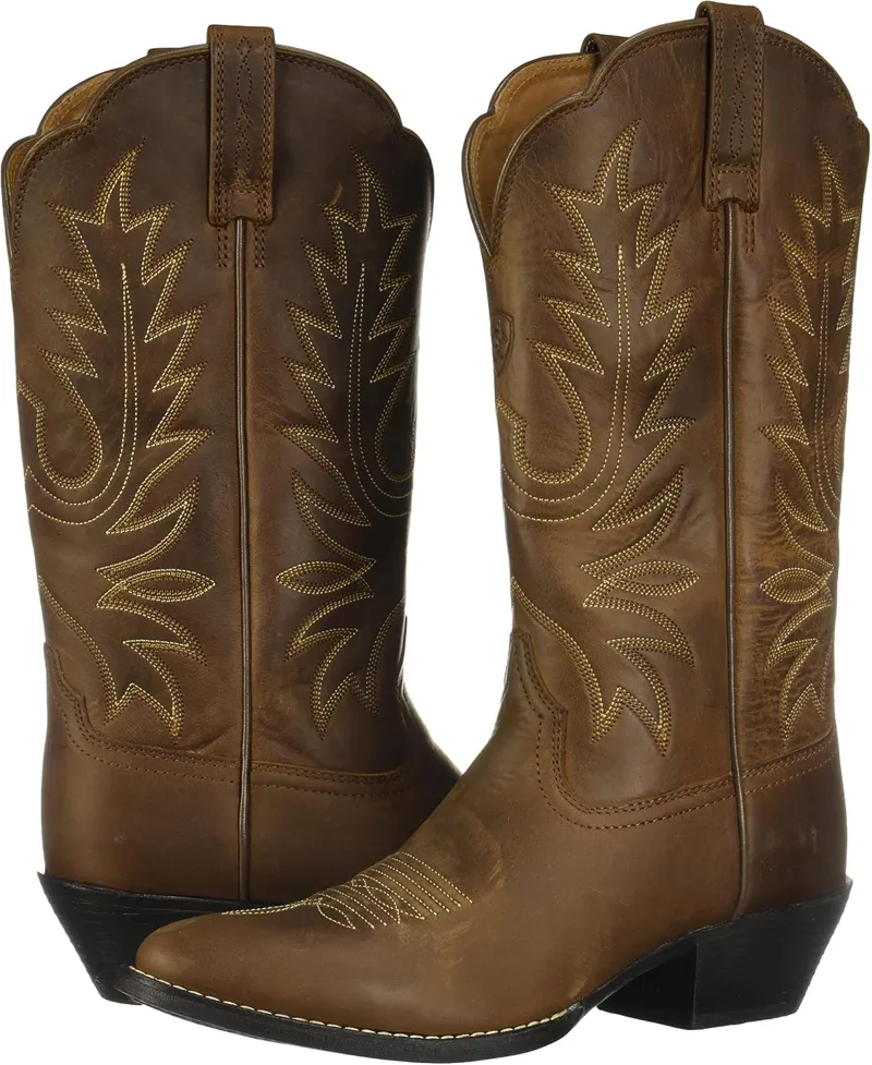 Ariat Heritage Round Toe Women's Western Boot in Distressed Brown-2