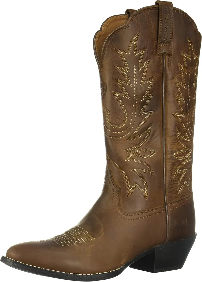 Ariat Heritage Round Toe Women's Western Boot in Distressed Brown