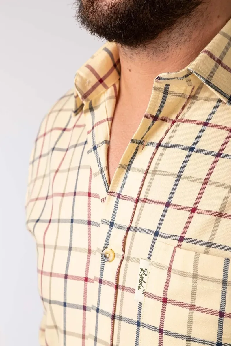 Rydale Men's Ebberston Country Checked Shirt in Sand-3