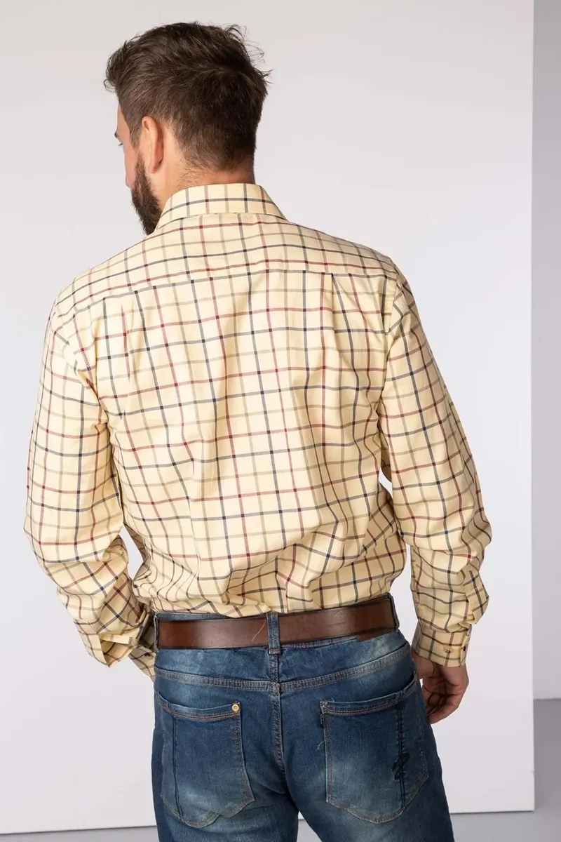 Rydale Men's Ebberston Country Checked Shirt in Sand-2