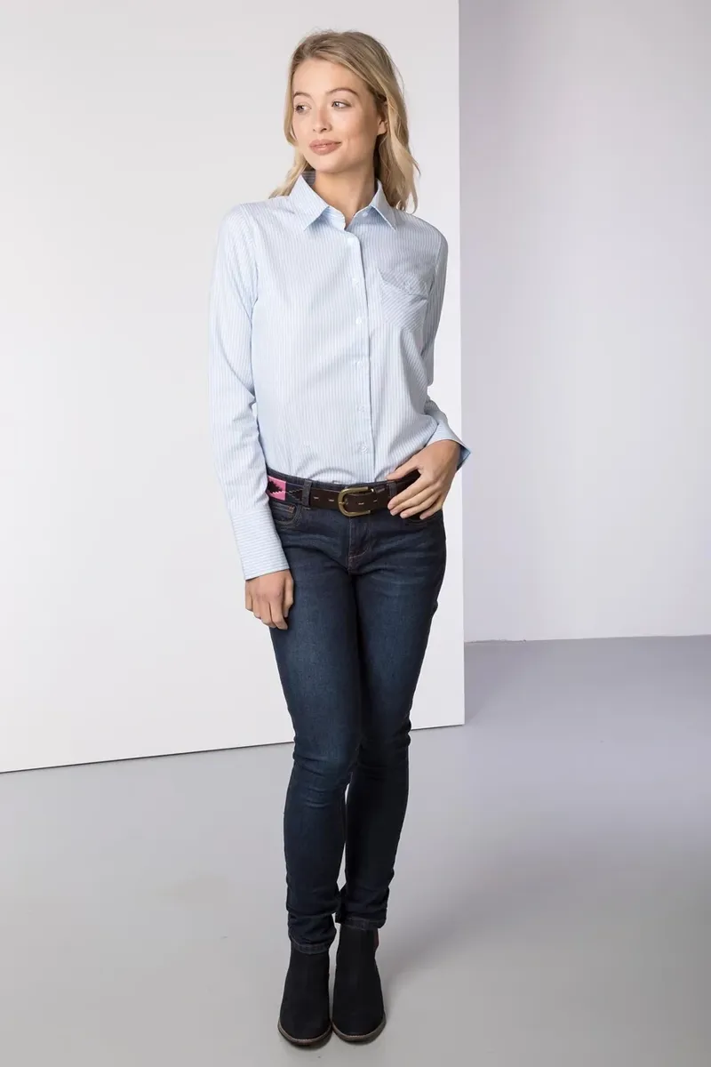 Rydale Ladies Striped Shirt Matilda in Cloudless-7