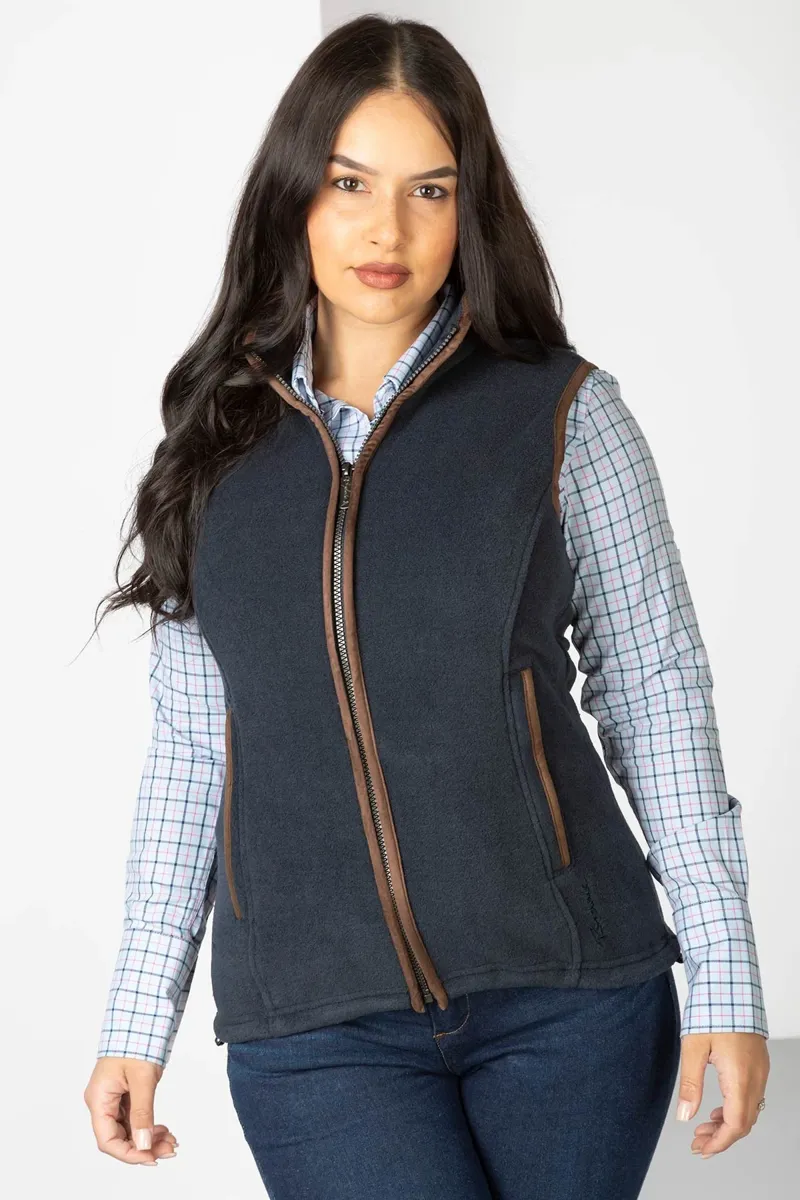 Rydale Ladies Premium Fleece Waistcoat Huggate Ink-2