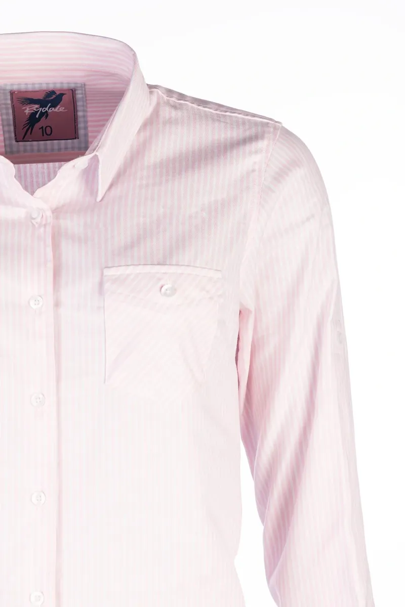 Rydale Ladies Striped Shirt Matilda in Pink Stripe-2