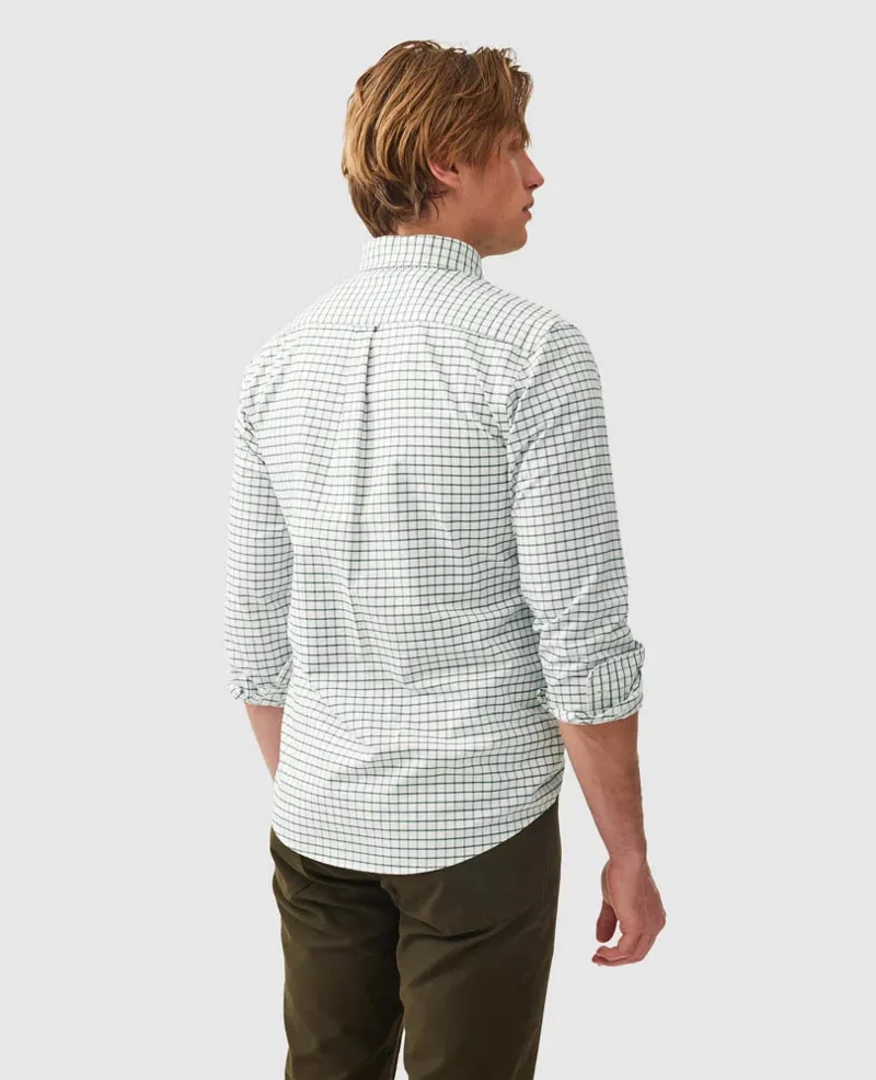 Oxford Valley Check Shirt in Olive-2