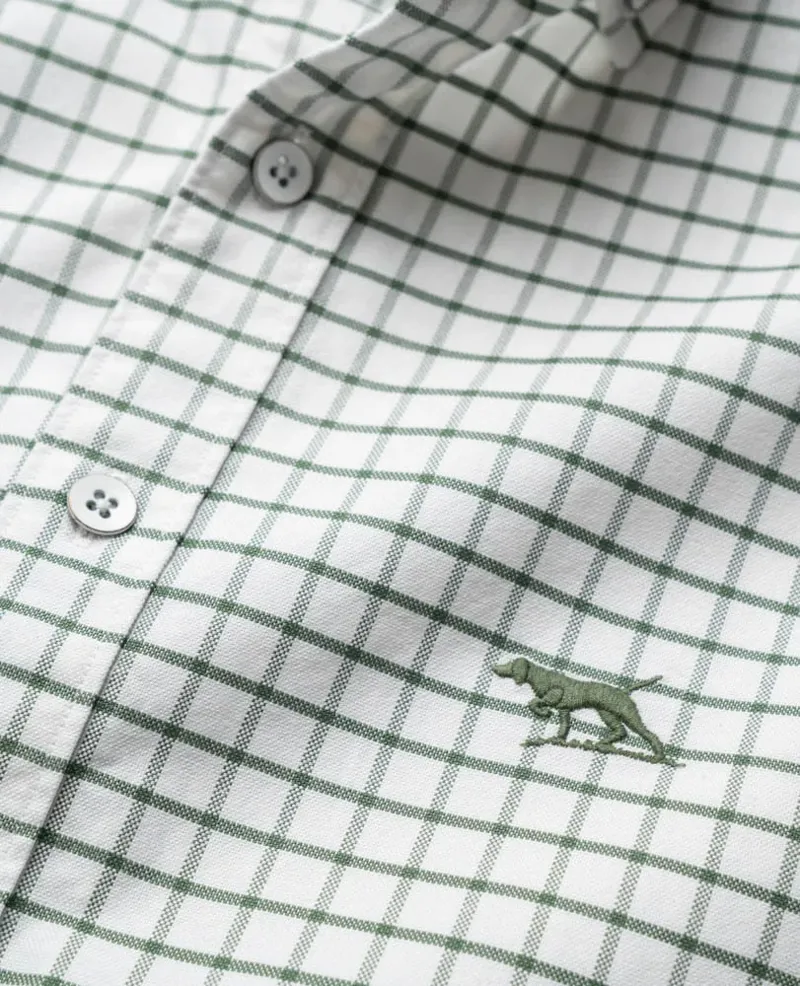 Oxford Valley Check Shirt in Olive-1