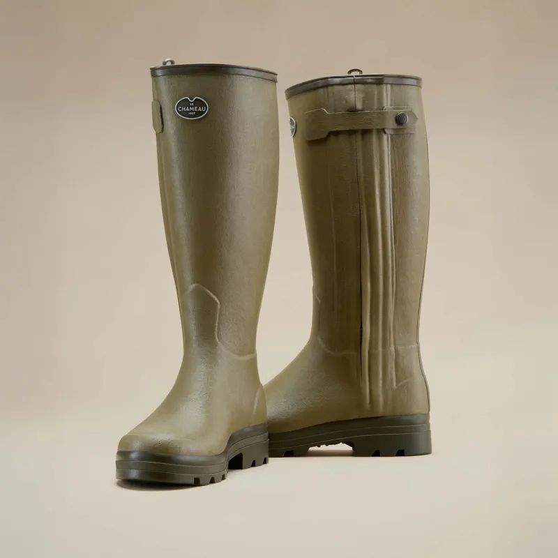 Le Chameau Men's Chasseur Leather Lined Wellington Boot-1
