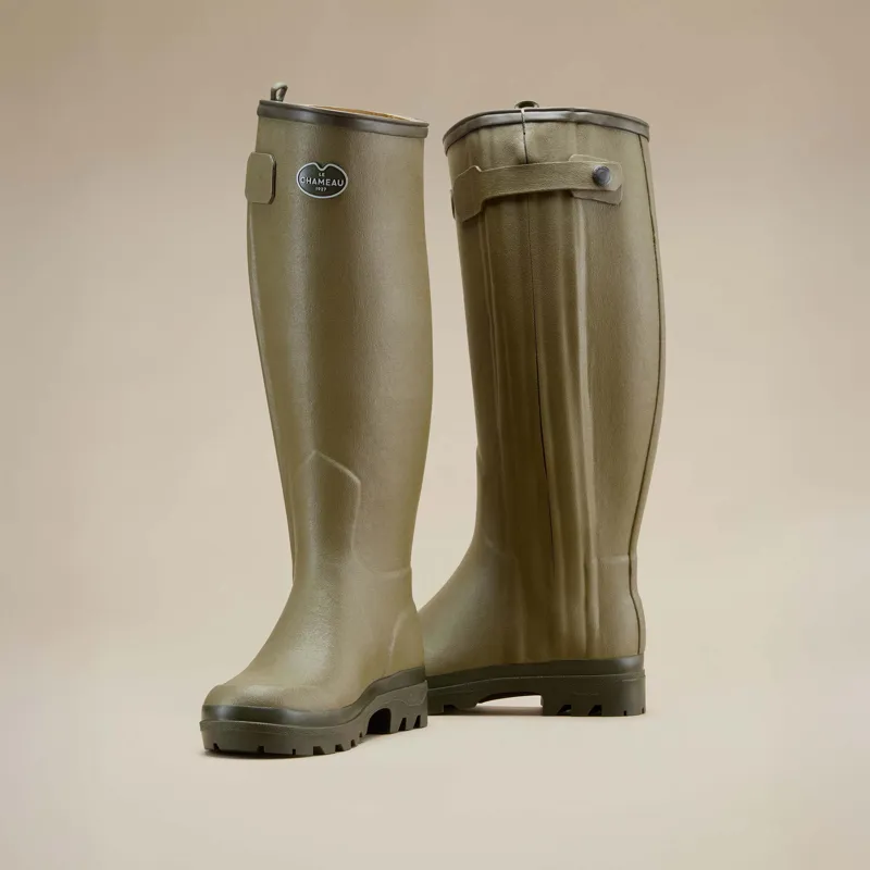 Le Chameau Women's Chasseur Leather Lined Wellington Boot-4