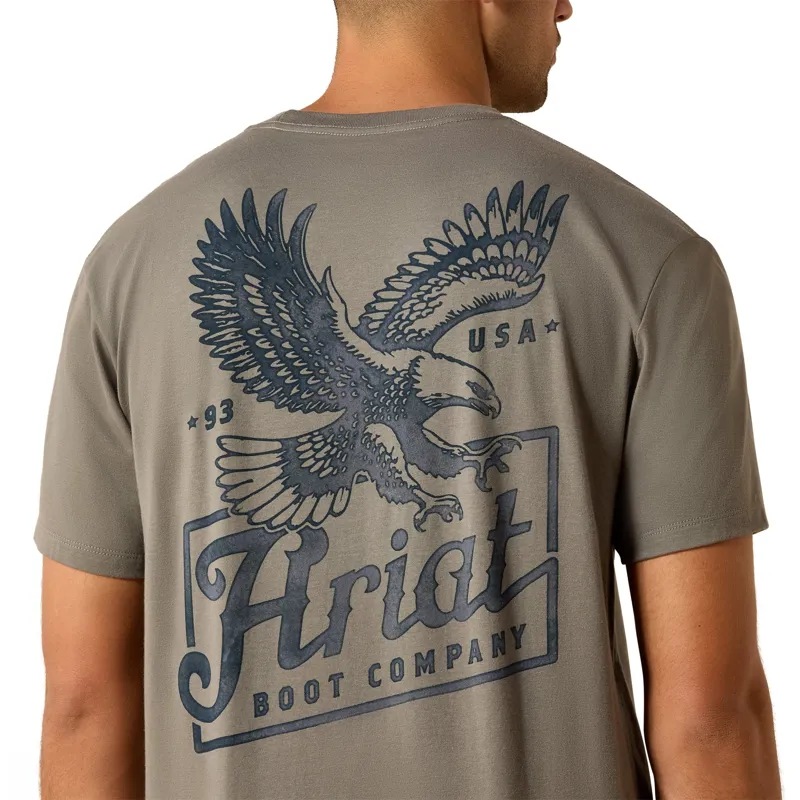 Ariat Paintriot Classic Fit Men's T-Shirt in Smoked Pearl-3