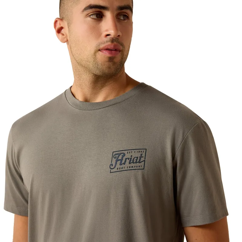 Ariat Paintriot Classic Fit Men's T-Shirt in Smoked Pearl-4