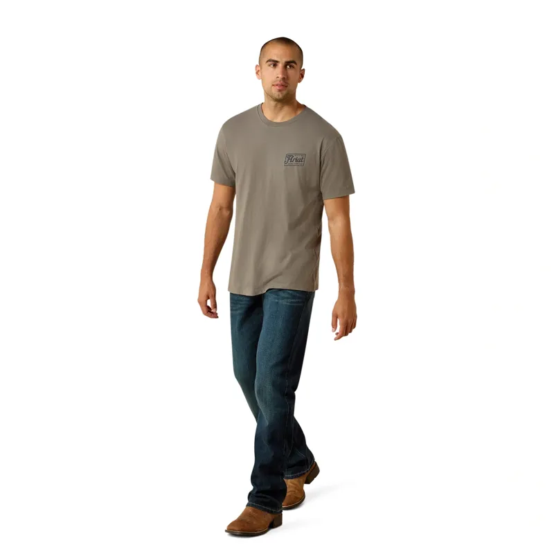 Ariat Paintriot Classic Fit Men's T-Shirt in Smoked Pearl-2