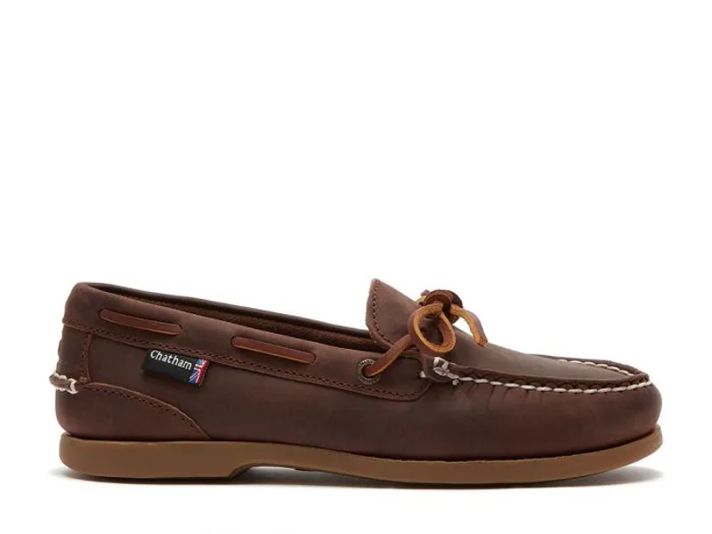 Chatham Footwear Olivia G2 Lady Nubuck Deck Shoes in Chocolate