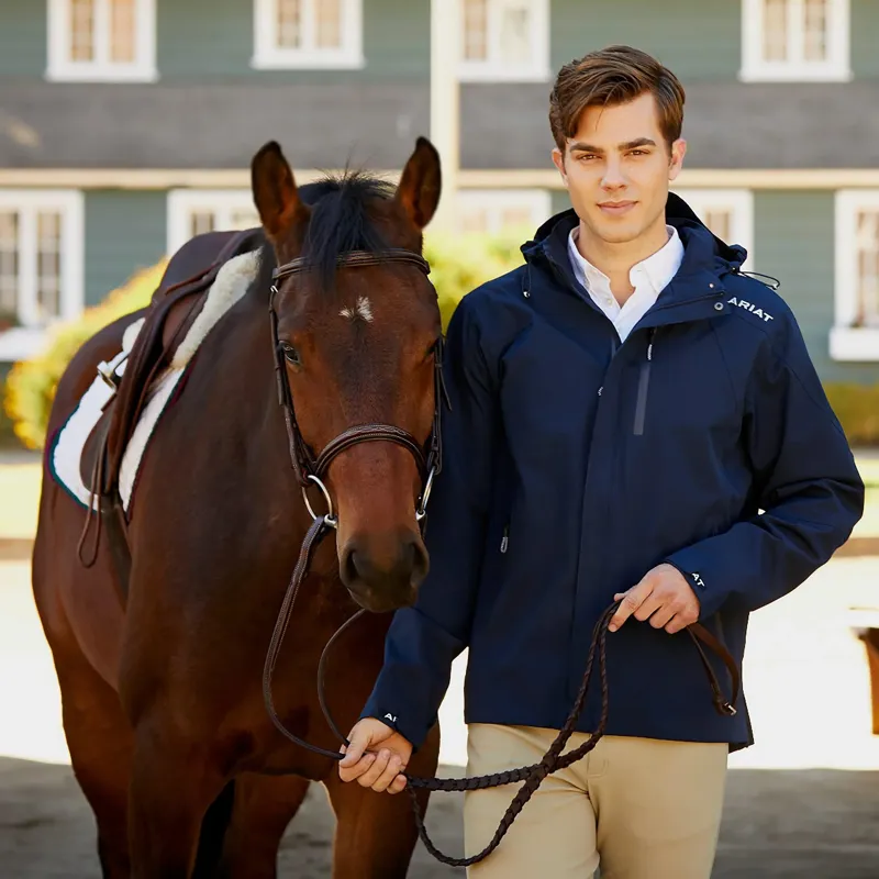 Ariat Coastal Waterproof Jacket Men's in Navy-9