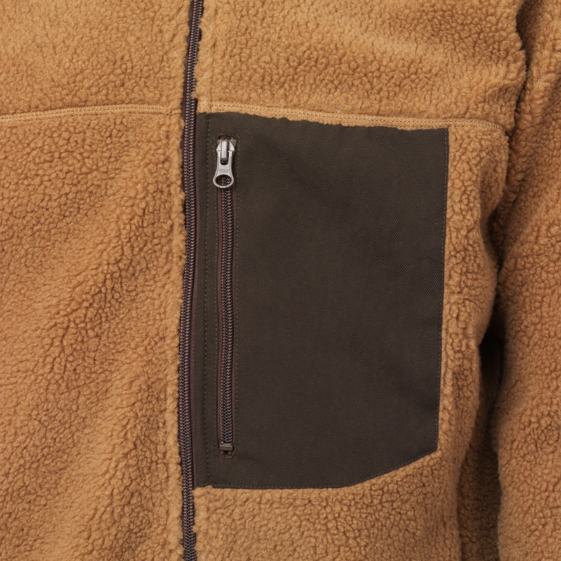 Laksen Teddy Fleece Jacket in Toffee-1