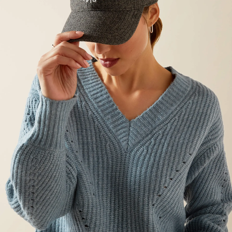 Ariat Women's Blaydon Sweater in Spring Lake Heather-2