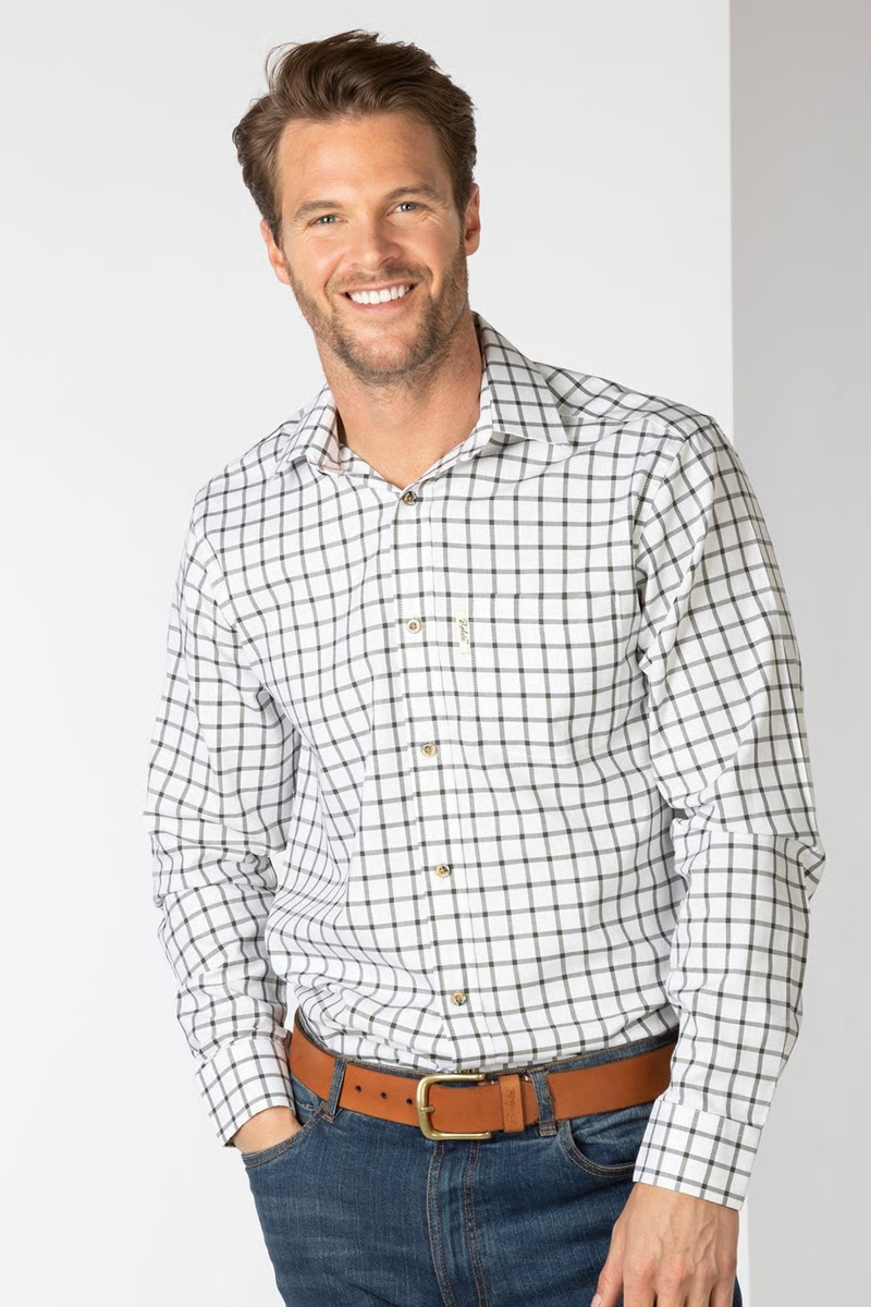 Rydale Men's Ebberston Country Checked Shirt in Ebberston Olive