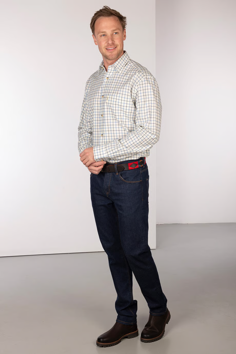 Rydale Men's Country Shirt Lockington in Blue/Navy-5