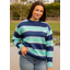 Cotswold Fox Bourton Knit Crewneck Jumper in Mint