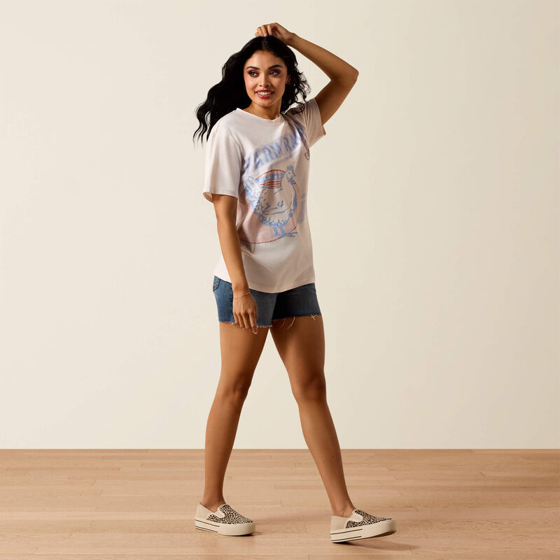 Ariat Farm Raised T-Shirt in Sea Salt-2