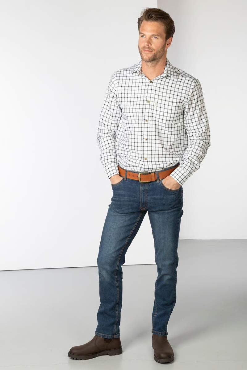 Rydale Men's Ebberston Country Checked Shirt in Ebberston Olive-1