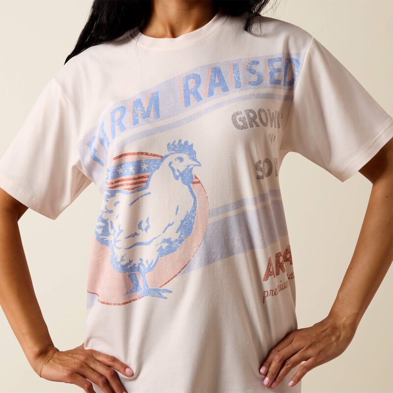 Ariat Farm Raised T-Shirt in Sea Salt-3