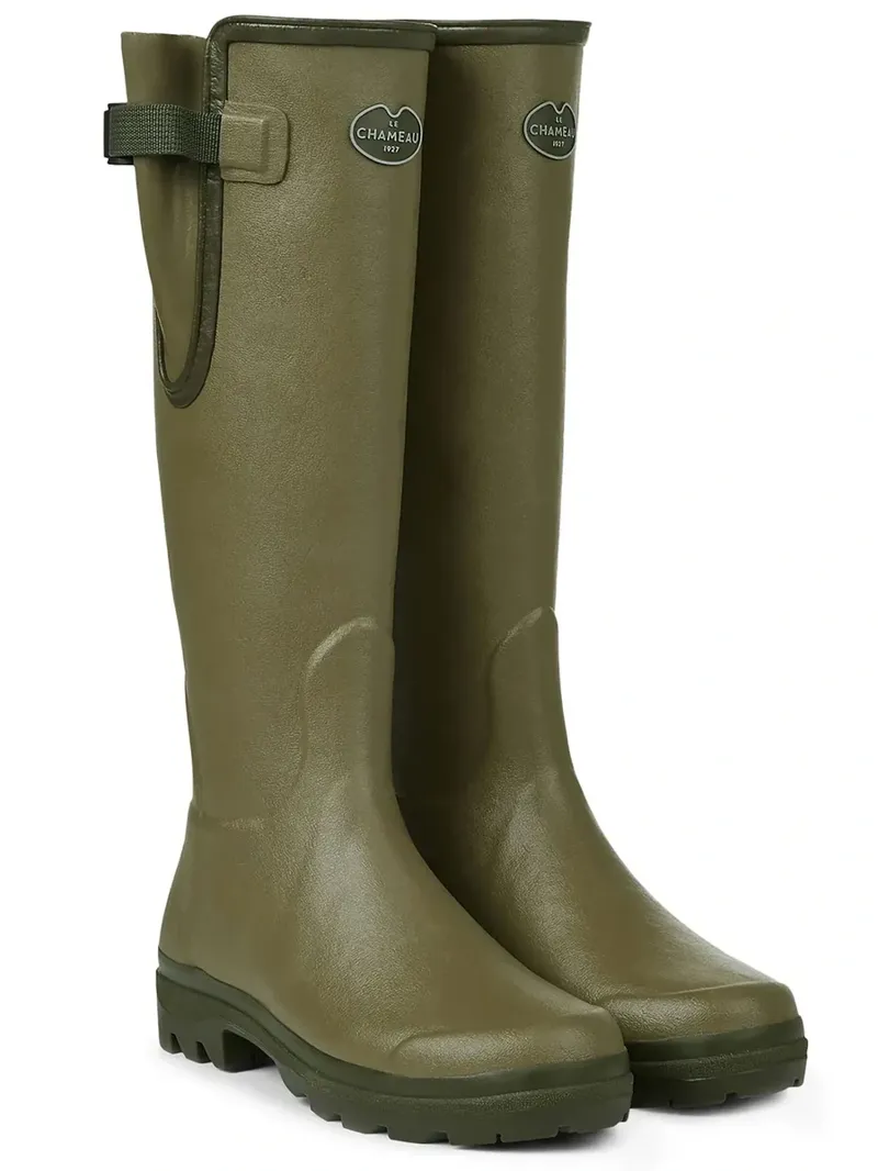 Le Chameau Vierzon Women's Jersey Lined Boot in Vert Vierzon