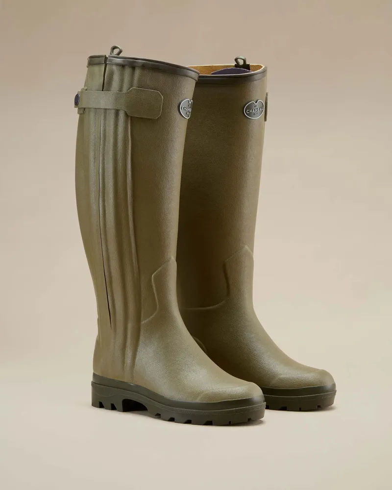 Le Chameau Women's Chasseur Leather Lined Wellington Boot-3