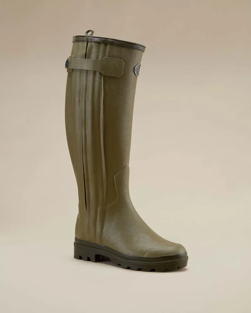 Le Chameau Women's Chasseur Leather Lined Wellington Boot-2